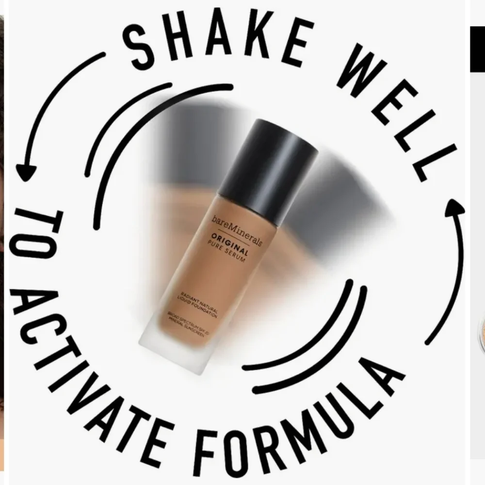 🌺BareMinerals Light Cool 2 Original Pure Serum Radiant Liquid Foundation